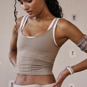 FP movement good karma ruched crop tank